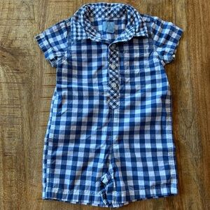 Blue Checkered Kids one piece